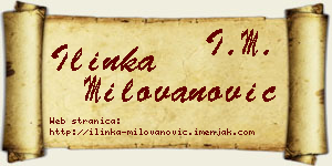 Ilinka Milovanović vizit kartica